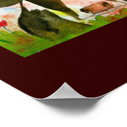 Albernes Kuh-Poster Poster (Ecke)