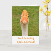 Albernes Lächeln Gänse wird gut Karte (Gelbe Blume)