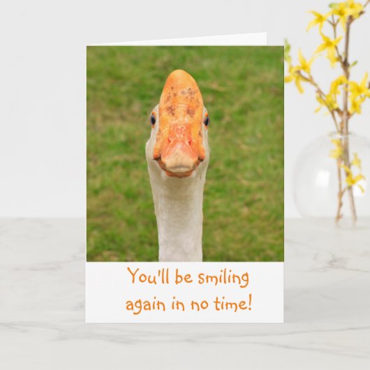 Albernes Lächeln Gänse wird gut Karte (Gelbe Blume)