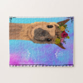 Albernes Lama-Geist-Tier-Puzzlespiel Puzzle (Horizontal)