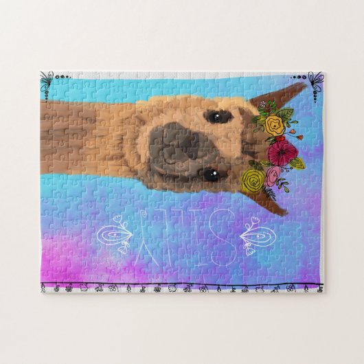 Albernes Lama-Geist-Tier-Puzzlespiel Puzzle (Horizontal)