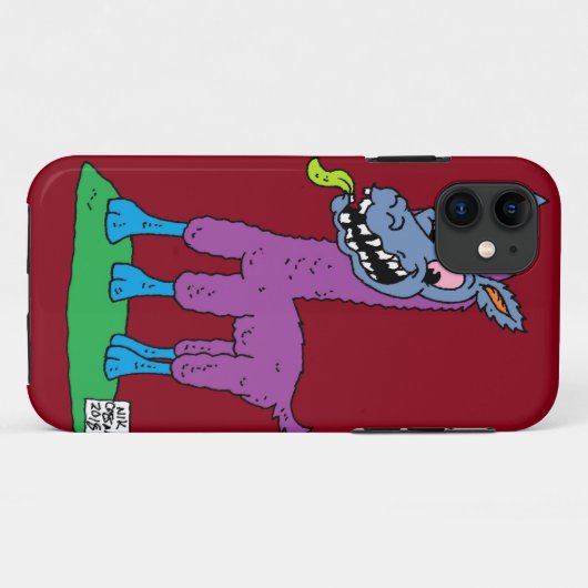 Albernes Lama-Monster Case-Mate iPhone Hülle (Rückseite (Horizontal))