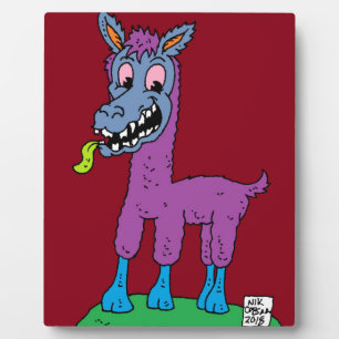 Albernes Lama-Monster Fotoplatte