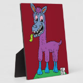 Albernes Lama-Monster Fotoplatte (Seite)