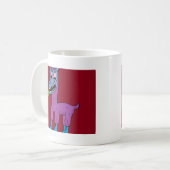 Albernes Lama-Monster Kaffeetasse (Vorderseite Links)