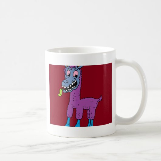 Albernes Lama-Monster Kaffeetasse (Rechts)