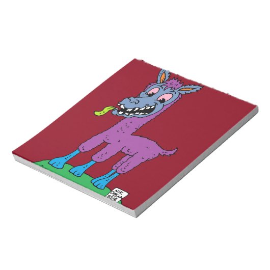 Albernes Lama-Monster Notizblock (Rotiert)