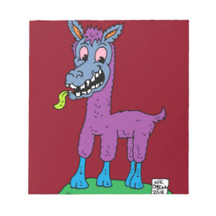 Albernes Lama-Monster Notizblock