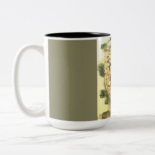 Albernes Lama Zweifarbige Tasse (Links)