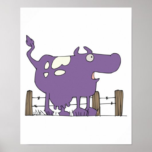 Albernes Lila COw Poster (Vorne)