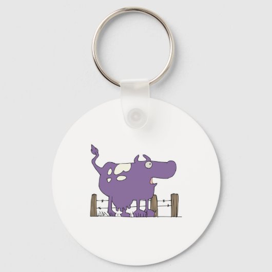 Albernes Lila COw Schlüsselanhänger (Vorderseite)