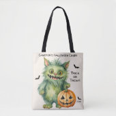 Albernes Monster Halloween Candy Tasche (Vorderseite)