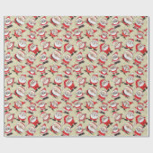 Albernes Muster für das Cartoon-Zeichen des Weihna Geschenkpapier (Flach)