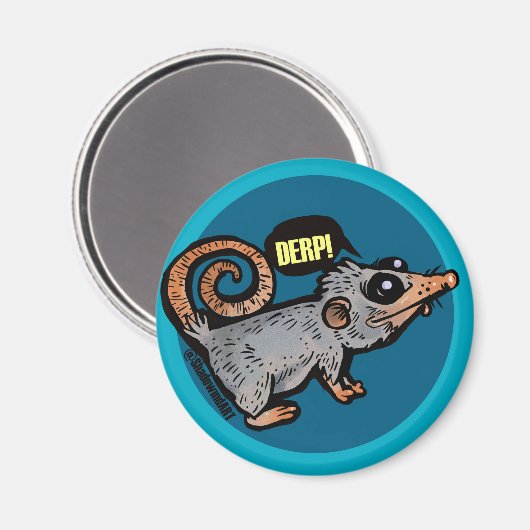 albernes Opossum Magnet (Vorderseite/Rückseite)