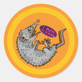 albernes Opossum Runder Aufkleber (Vorderseite)