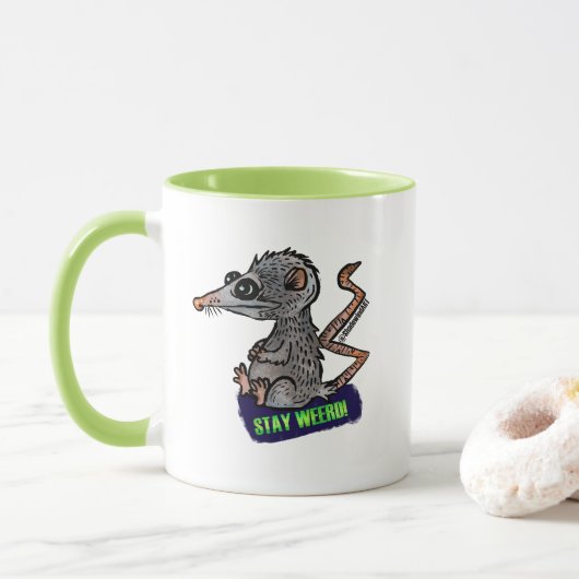 albernes Opossum Tasse (Mit Donut)