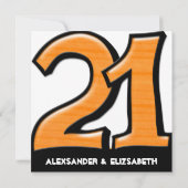Albernes Orangenjahrs-Party Nummer 21 Einladung (Rückseite)