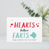 Albernes Rotes Herz vor Furzen Klassenzimmer Valen (Stehend Vorderseite)