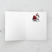 Albernes Santa Goose Feiertagskarte (Innenseite)
