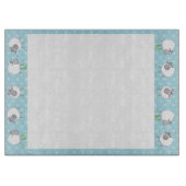 Albernes Schaf auf der Blauen Grenzglasschneide Schneidebrett (Vorderseite)