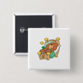 albernes Schlafwagendesign Button (Vorne & Hinten)