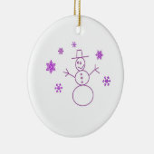 Albernes Schneemann-Ornament Keramikornament (Rechts)