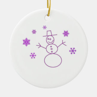 Albernes Schneemann-Ornament Keramikornament