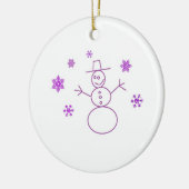 Albernes Schneemann-Ornament Keramikornament (Links)