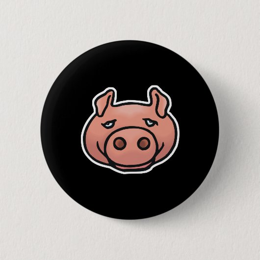 albernes Schweinegesicht Button (Vorderseite)