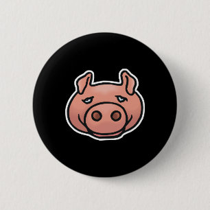 albernes Schweinegesicht Button