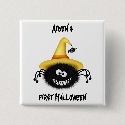 Albernes SpinnenButton Button (Vorderseite)