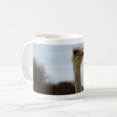 Albernes Vogel-Foto| Ostrich-Gesichts-Tier-Foto Kaffeetasse (Vorderseite Links)