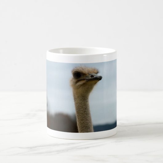 Albernes Vogel-Foto| Ostrich-Gesichts-Tier-Foto Kaffeetasse (Mittel)