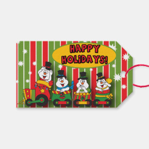 Albernes Weihnachten des Snowman-Zug-  Geschenkanhänger