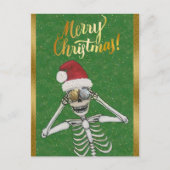Albernes Weihnachtsgeschenk Skelett Weihnachtsschm Postkarte (Vorderseite)