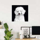 Albernes Weiße Poodle Poster (Heimbüro)