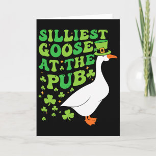 Albernste Gans im Pub Lustiger Shamrock St. Patric Karte
