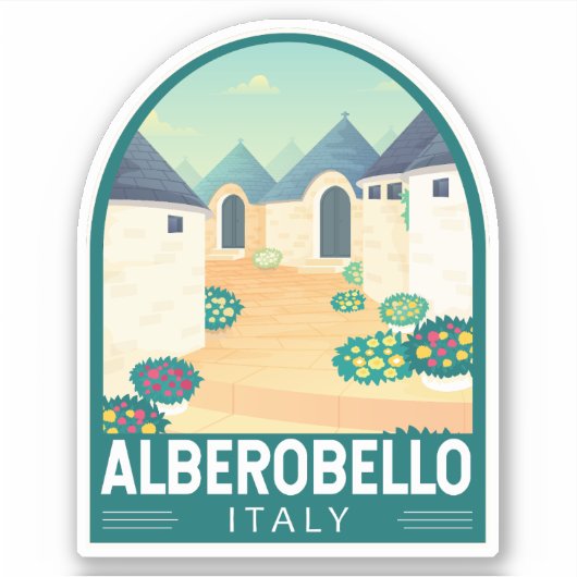 Alberobello Italien Reisen Kunst, Dichtung und Mus Aufkleber (Vorderseite)