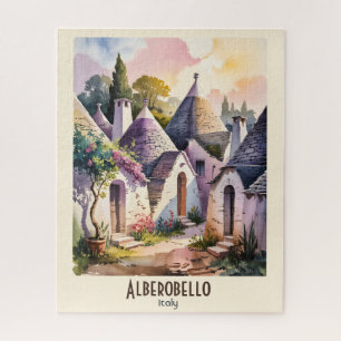 Alberobello Italien Trulli Aquarell Benutzerdefini Puzzle