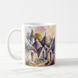 Alberobello Italien Trulli Aquarell Individueller  Kaffeetasse