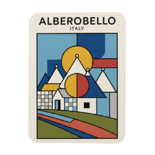 Alberobello Italien Trulli-Häuser Reise-Abstrakt Magnet