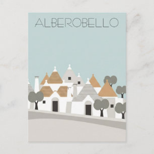 Alberobello Italien Trulli-Häuser Reise Postkarte