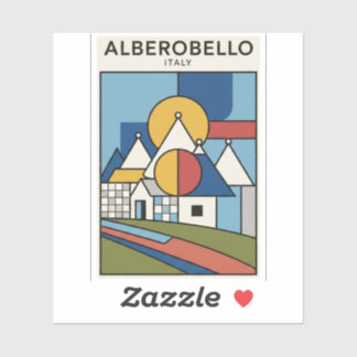 Alberobello Italy Trulli houses Travel abstract Aufkleber