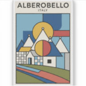 Alberobello Italy Trulli houses Travel abstract Aufkleber (Vorderseite)