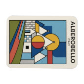 Alberobello Italy Trulli houses Travel abstract Magnet (Horizontal)