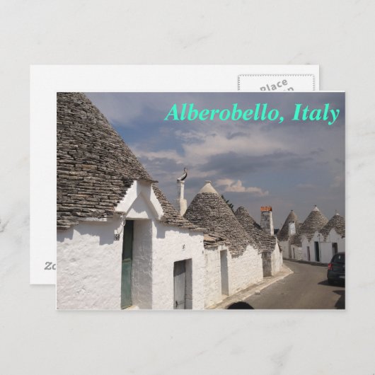 Alberobello Postkarte (Vorne/Hinten)