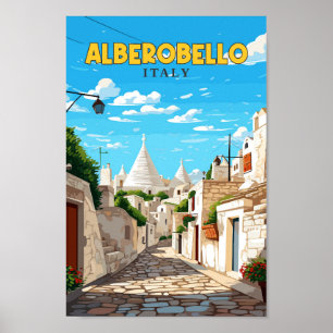 Alberobello Spanien Reisen Art Vintage Poster