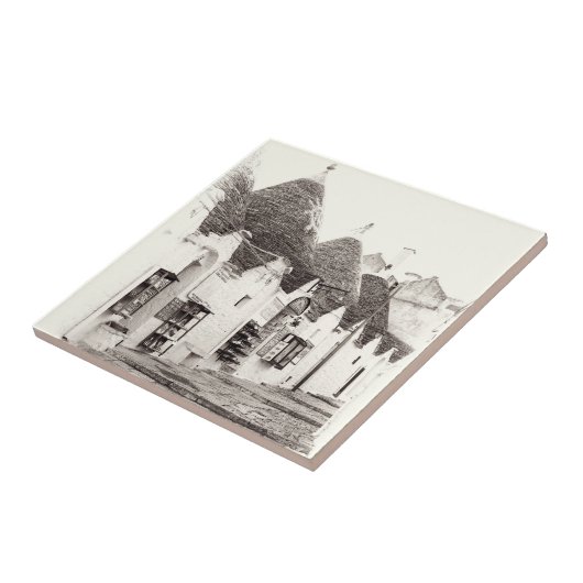 Alberobello trulli in Apulien Fliese (Seite)