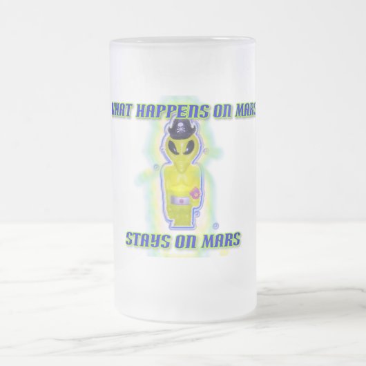 Albert-alien-T-Shirt Mattglas Bierglas (Mittel)