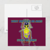 Albert Alien T-Shirt Postkarte (Vorne/Hinten)